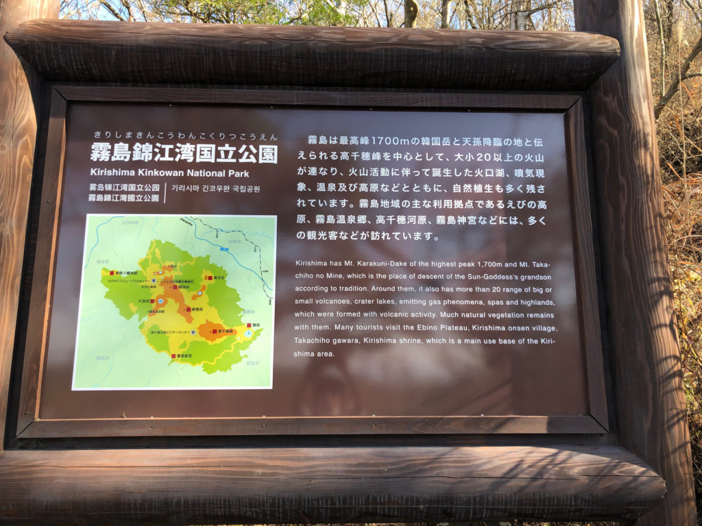 霧島錦江湾国立公園の説明看板